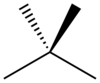 Stereo, skeletal formula of neopentane