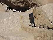 Keillöcher im Steinbruch aus der Römerzeit