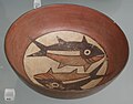 Nazca kültürü balıklı seramik tabak