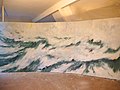 "Bewegtes Meer III" 2020 Öl auf Leinwand 250 × 570 cm (dreiteilig), im Atelier Berlin