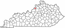 Location of Buckner, Kentucky