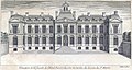 Elevation de la façade de l'Hôtel Pussort du côté du Jardin, du dessein du Sr. Marot. BnF RES-V-371 092r-f193 ajusté