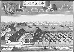 Sitz zu Perlach (Schloss Perlachsoed), Kupferstich von Michael Wening (1701)