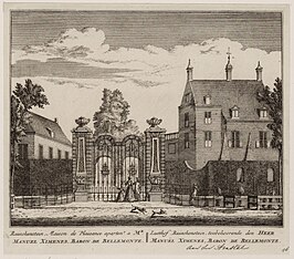 Ruysschenstein, in 1730 getekend door Abraham Rademaker