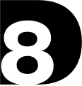 D8 logo van 7 oktober 2012 t/m 5 september 2016.