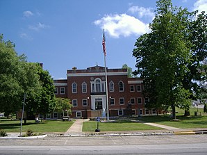 Das Hart County Courthouse in Munfordville, gelistet im NRHP