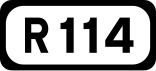 R114 road shield}}