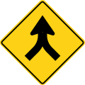 Center Lanes Merge (W4-H1a)