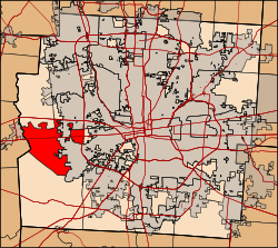 Location of Prairie Township in Franklin County