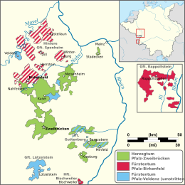 Contea palatina di Zweibrücken - Localizzazione