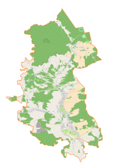 Mapa konturowa gminy Rakszawa, blisko centrum na lewo znajduje się punkt z opisem „Kąty Rakszawskie”