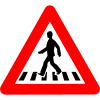 A17: Pedestrian crossing (Zebra crossing)