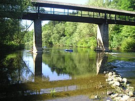 Alfred-Toepfer-Brücke von der luxemburgischen Uferseite aus gesehen