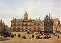 Das Stadhuis auf dem Platz de Dam, Gemälde von Gerrit Adriaenszoon Berckheyde (1638–1698)