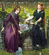 Dante Gabriel Rossetti: Dante's Vision of Rachel and Leah, 1855