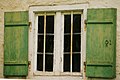 Fenster eines Rieser Bauernhauses (noch mit Gitterstäben)