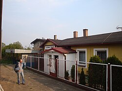 Exterior view of the railway station