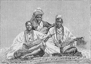 1890. While some photos which Barbier is known for were controversial, he also took images of normal life, such as this image of a group of Fulani musicians from Mali playing hoddu lutes.