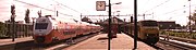 Trains on the island platform at Vlissingen