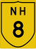 National Highway 8 marker