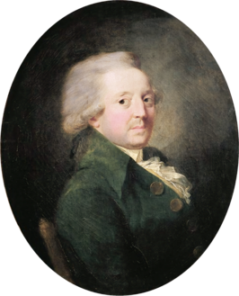 Nicolas de Condorcet op een schilderij van Jean-Baptiste Greuze