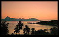 Sunrise over Moorea, view from Faa-Paeete - French Polynesia, 2000