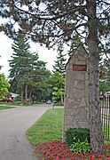 Entrance to the neighborhood at Berwick and Plymouth.