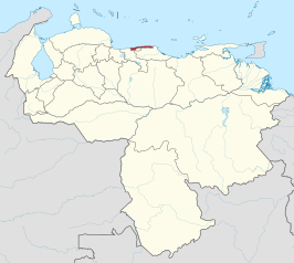 Locatie van de gemeente in La Guaira