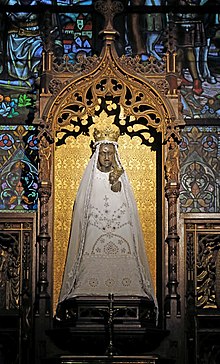 A Romanesque statuette depicting the Madonna of Walcourt