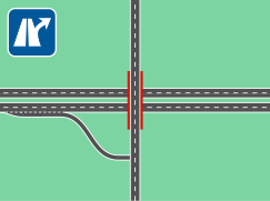 Teilanschlussstelle: nur eine Ausfahrt