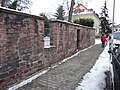 Eingang des alten jüdischen Friedhofs in der Scheffelstraße