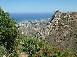 De kust in Kyrenia in het Turkse deel van Cyprus.