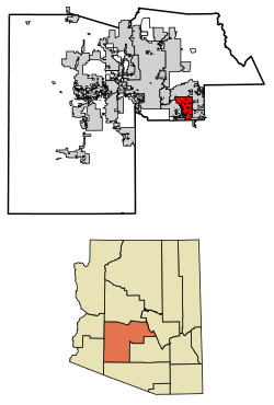 Location in Maricopa County, Arizona