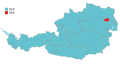 Map showing the largest party on the state level