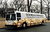 A bus fueled by biodiesel