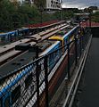 A rare sight: three trains at Moorabbin during the Family Fun Day, November 2016