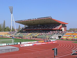 Haupttribüne im Friedrich-Ludwig-Jahn-Sportpark