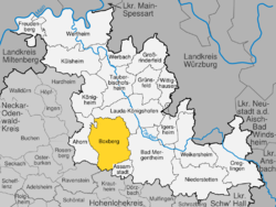 Elhelyezkedése Baden-Württemberg térképén