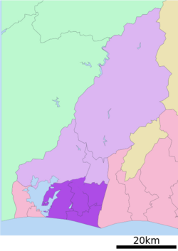 Location of Chūō-ku in Shizuoka