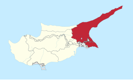 Mağusa kazası'nın Kıbrıs Cumhuriyeti'ndeki konumu