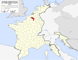 Location of Jemmape in France (1812)