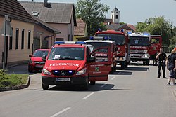 Tűzoltófelvonulás Matzendorfban