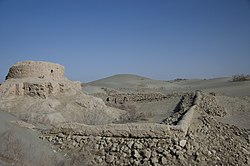 Rawak Stupa in the Taklamakan Desert