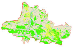 Mapa konturowa rejonu szeptyckiego, po lewej znajduje się punkt z opisem „Witków”