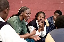 Youth activists speak with Yoliswa Wane