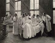 Krup'a karşı bir enjeksiyon. Hôpital Armand-Trousseau, Paris,1893