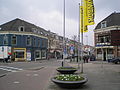 Damstraat gezien vanaf het Westplein met vooraan rechts de Leidsekade (2012)