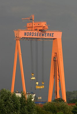 Portaalkraan van de Nordseewerke