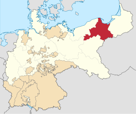 Batı Prusya harita üzerinde