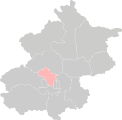 Location of Haidian District in Beijing